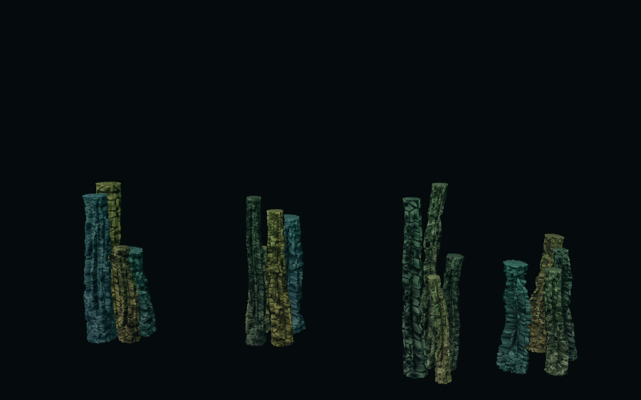 Aquarium pillar lab scene